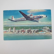 Postcard Eastern Air Lines Golden Falcon DC-7B Plane Vintage 1950s UNPOSTED - £7.95 GBP