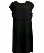 Alexia Admor Midi Dress Black Cap Sleeve Sz 1X Fully Lined Empire Waist NEW - $27.57 CAD