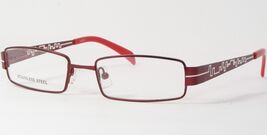 44805-2 Red /White UNIQUE EYEGLASSES GLASSES STAINLESS STEEL FRAME 49-17... - $875.12 MXN