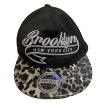 New York City Brooklyn snapback hat Cap Silver Lettering Chita Print Brim - £14.95 GBP