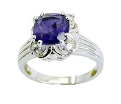 Easily 925 Sterling Silver Bonnie Natural Purple Ring, Amethyst Purple Gemstone  - £17.40 GBP