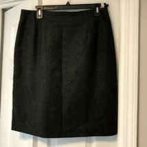 Deane &amp; White Womens Sz 12 Dark Gray Lined Skirt 100% Wool Career - £10.91 GBP