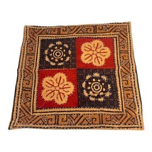 Vintage Hand Stitched Patchwork Throw Pillow Cover Handmade Autumn Fall  16”Case - £22.06 GBP