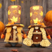 2 pc Thanksgiving Decorations Indoor Thanksgiving Decorations Gnome Plush - $12.11