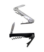 Corkscrew Hinged Waiters Wine Key Bottle Opener with blade (lot of 2) - $20.31 CAD