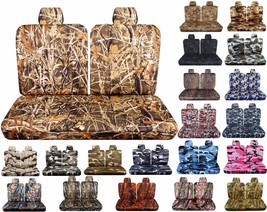 Camouflage seat covers fits 1992-1996 Ford F150 truck 50/50 top and solid bottom - £70.78 GBP