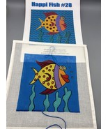 Vtg Happi Fish #28 Handpainted Needlepoint Canvas By Sundance Designs - $47.81