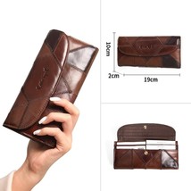 Cobbler Legend Leather Women Wallet  hide Lady Vintage Handmade Long Thin Wallet - £81.85 GBP