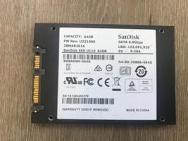 SanDisk U110  SDSA6GM-064G 64GB Solid State  2.5&quot; SSD SATA Drive - $15.99