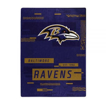 Baltimore Ravens Plush 60&quot; by 80&quot; Twin Size Digitize Design Raschel Blanket-NFL - $46.55