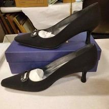 Stuart Weitzman Women&#39;s Black Heel with Leather Sole, Size 9.5 - $143.54