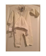 Tahari Baby Outfit Sweater Knit Coverall &amp; Hat 6-9 Months Beige - $46.60 CAD