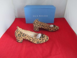 JACK ROGERS Miranda Elastic Mid-Heel Pumps $148 Leopard - US Size 7  -  #522 - £21.30 GBP