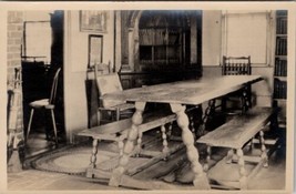 Fruitlands Harvard Mass Shaker House Museum Interior Dining RPPC MA Postcard B22 - £11.75 GBP