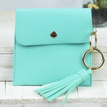 Key Ring Pouch With Tassel and Clip Mint Green - £11.68 GBP
