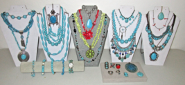 HUGE Vintage - Now TURQUOISE &amp; CORAL Jewelry Lot 3+LBS Southwestern Wear... - $98.01