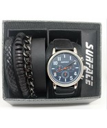 Surface Men&#39;s Round Timepiece Wristwatch Watch &amp; Bracelet Set  NEW Good ... - £19.71 GBP