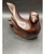 Vintage Hand Carved Wooden Bird Decor 70s - $23.10