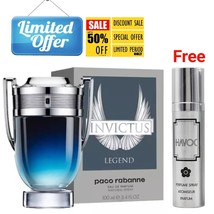 Invictus Legend 3.4oz/100ml Eau de Parfum Perfume Spray For Men Free Havoc 75ml - $140.99