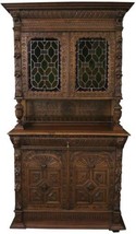 Antique Buffet Mechelen Renaissance 1890 Carved Oak Wooden Peg, Stained ... - $3,649.00