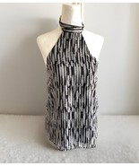 Express Women’s Black White Sleeveless Halter Top Geo Print Size XS - €16,99 EUR