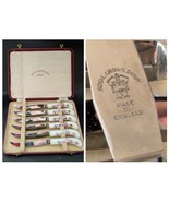Set of 6 Royal Crown Derby Posies Knife Porcelain Handle 7 Inch Red Fitt... - $121.01 CAD