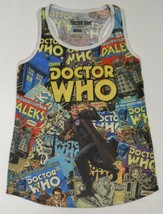DOCTOR WHO Women&#39;s TANK TOP Ripple Junction BBC Comic Book Print Dalex S - $32.95