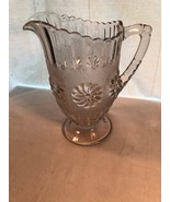EAPG Daisy 8 Inch Crystal Pitcher 3 Part Mold Mint - $23.99