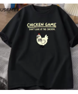 Chicken Game Don&#39;t Look At The Chicken Funny T Shirts Cotton Short Sleev... - $554.45 MXN