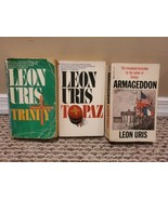 Lot of 3 Leon Uris Paperback Books: Trinity, Topaz, Armageddon - $14.99