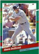 1991 Donruss #650 Steve Balboni New York Yankees - £1.09 GBP