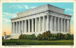 DB Postcard Da745 Lincoln Memorial Washington DC Stamp Missing Cancel 1940 - $4.16