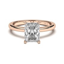 1.5CT Radiant Cut Solitaires F-G Color with VS/ SI Clarity Lab-Grown Ring - £1,096.39 GBP