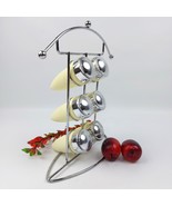 Mid Century Spice Rack with Cream &amp; Silver Plastic Shakers – Retro Kitch... - €39,38 EUR