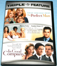 Triple Feature The Perfect Man, Head Over Heels, In Good Company 3 Movies 2 Dvd - £3.10 GBP