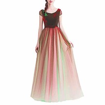 Long Velvet Gradient Ombre Tulle Evening Prom Dresses Burgundy White Cus... - £85.76 GBP