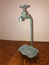 Vintage Cast Iron Faucet Soap Dish-Farmhouse/Rustic 12&quot; Tall - £15.40 GBP