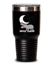 30 oz Tumbler Stainless Steel Insulated Funny Hippo Yawns  - £26.42 GBP