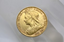 1900 Great Britain Gold Full Sovereign Victoria Veil Head Rare!! - £482.83 GBP