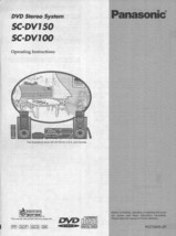 Panasonic SC-DV100 SC-DV150 DVD System Owners Instruction Manual - $22.24