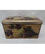 Vintage Grapes In A Basket Empty Tin - $21.99 CAD