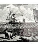 Dutch Whalers Leaving Arctic 1926 Nautical Antique Print Whale Hunting D... - $474.98 MXN