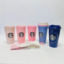Starbucks Sakura Cherry Blossom Reusable Hot Cups Complete Set Of 5 16oz... - £78.10 GBP
