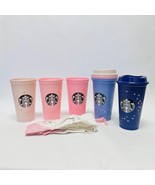 Starbucks Sakura Cherry Blossom Reusable Hot Cups Complete Set Of 5 16oz... - £76.66 GBP