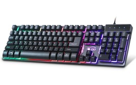 Zio Korean English Gaming Keyboard USB Wired LED Backlight Membrane Keyboard