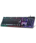 Zio Korean English Gaming Keyboard USB Wired LED Backlight Membrane Keyb... - $60.30