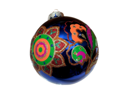 Vera Bradley Venetian Paisley Christmas Tree Ornament Blue Orange Dated ... - $13.86