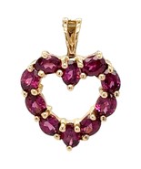 14k Yellow Gold Amethyst Heart Pendant 2.5g - $799.15 CAD