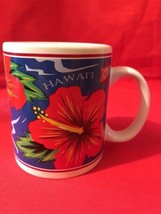 Hawaii Hilo Hattie Red Hibiscus Flower Mug - ue - $8.54