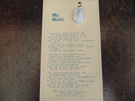 Religious The Miraculous aluminum oval medal our lady&#39;s own gift prayer ... - €5,09 EUR